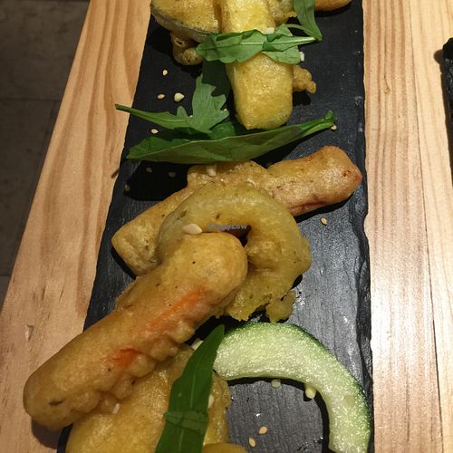 tempura vegetables  at 26 Vegan Food Project in Lisbon