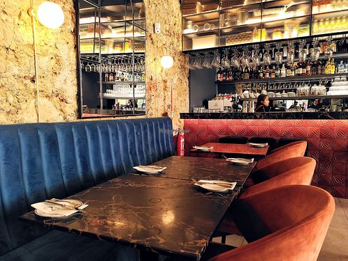 Sofa seats + bar at 26 Vegan Food Project in Lisbon