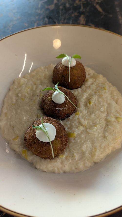 Risotto and croquettes at 26 Vegan Food Project in Lisbon