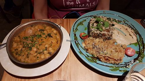 Pumpkin tagine with babaganoush, humus etc at 26 Vegan Food Project in Lisbon