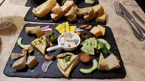 Cheese platter at 26 Vegan Food Project in Lisbon