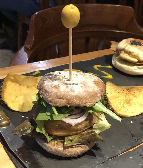 Street food appetizer at 26 Vegan Food Project in Lisbon