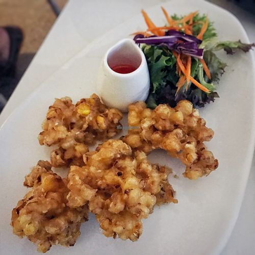 must try corn fritters at Kindness Vegan in Darlinghurst