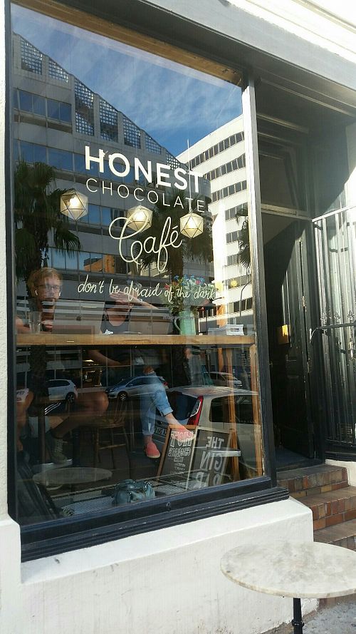 Outside at Honest Chocolate Shop in Cape Town