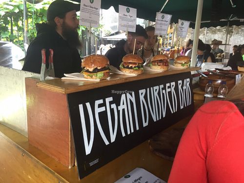 vegan burger bar  at Big V - Borough Market in South East London