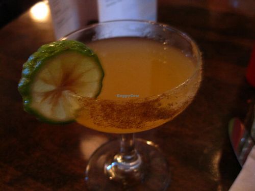 Detox cocktail with ginger and carrot syrup. at L'Gros Luxe 100% Vege in Montreal