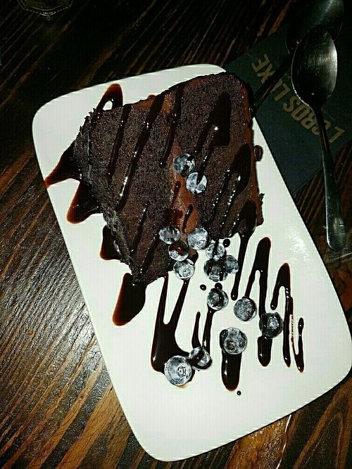 chocolate cake  at L'Gros Luxe 100% Vege in Montreal