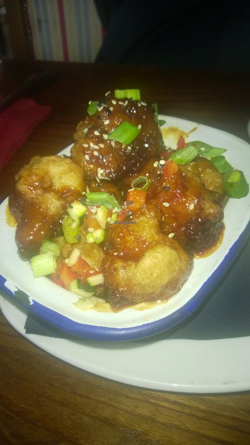 Cauliflower bites with teriyaki sauce at The Ship Inn in Newcastle Upon Tyne