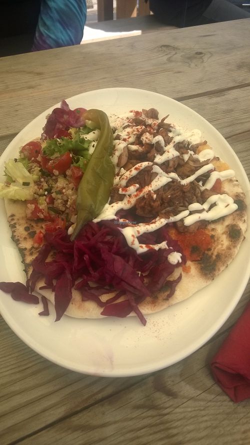 Jackfruit shawarma at The Ship Inn in Newcastle Upon Tyne