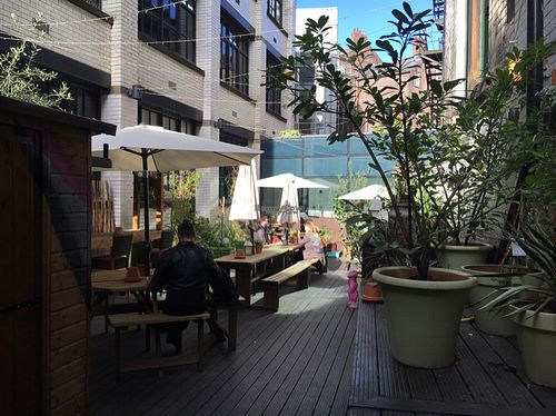 Garden at the rear  at The Stand Comedy Club in Newcastle Upon Tyne