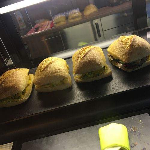 vegan 'egg' salad rolls at Rebella Bex Cafe in Munich