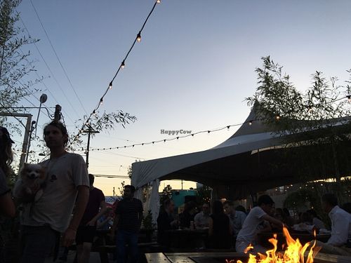 Outside the truck, fireside at PBJ Grilled - Food Truck in Portland