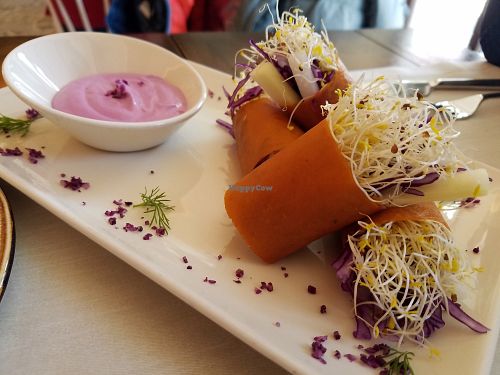 Fresh rolls at Level Veggie Bistro in Madrid