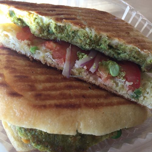 veggie burger panini at The Juice Place in Charlottesville