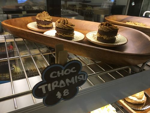 Dessert cabinet at Green Time in Auckland