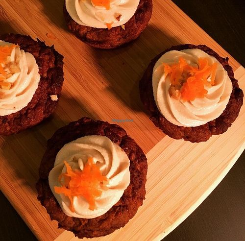 Spiced carrot cupcake  at Green Time in Auckland