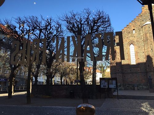 View from the barstool at Freakin Fries in Helsingborg