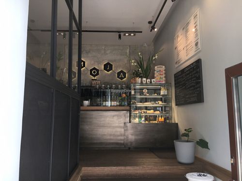 looking in at Mo-Ja Cafe in Krakow