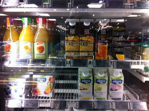 Vegan yoghurts at Irma in Copenhagen