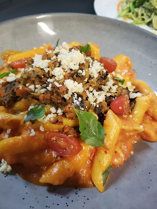 Pasta Bolognesa at Vegan Inc - Miyana in Mexico City