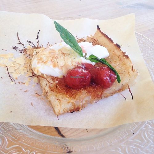 The best vegan knaffe ever!  at Umm Kulthum in Haifa