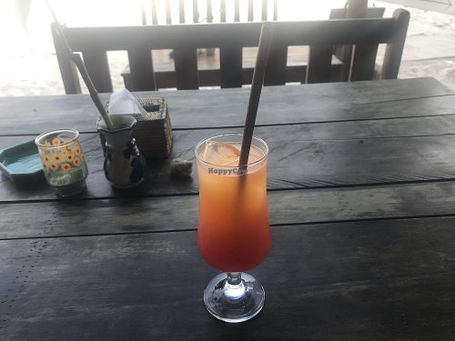 Mai Tai with reusable straw!!  at Rising Sun Restaurant & Guesthouse in Koh Rong