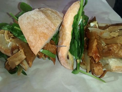 Steik and Onion sandwich at Kind Crusts in Glasgow