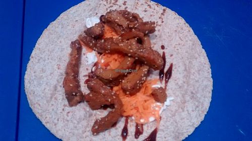 Inside the wrap at Kind Crusts in Glasgow