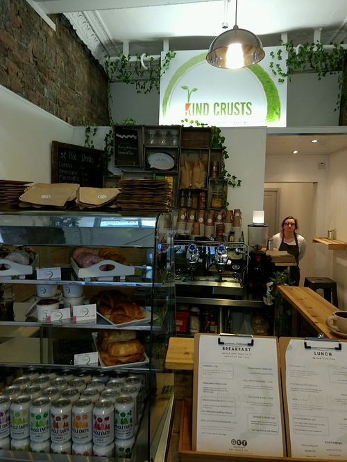 counter at Kind Crusts in Glasgow