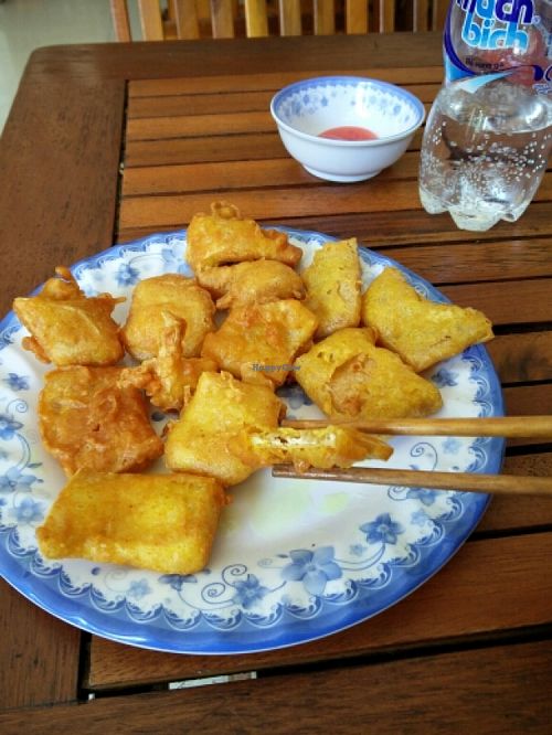 the fried tofu  at An Lac in Hoi An