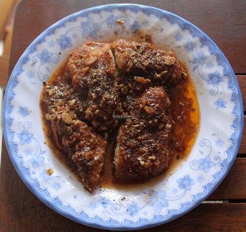 mock sautéed chicken dish. (incredible!) at An Lac in Hoi An