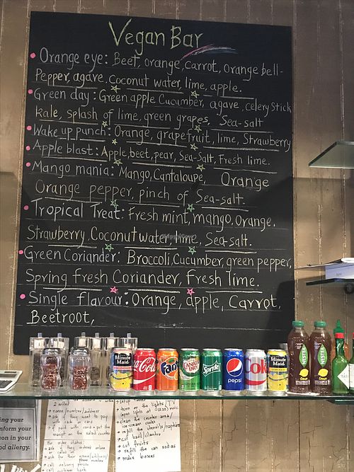 Vegan Bar Menu at Veggie Crust in Somerville