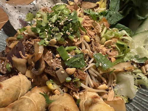 vegan noodle dish  at 36 Pho Co in Weimar