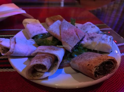 Zatar Bread (with Thyme & sesame seasoning) - vegan at Ranoush in St Louis