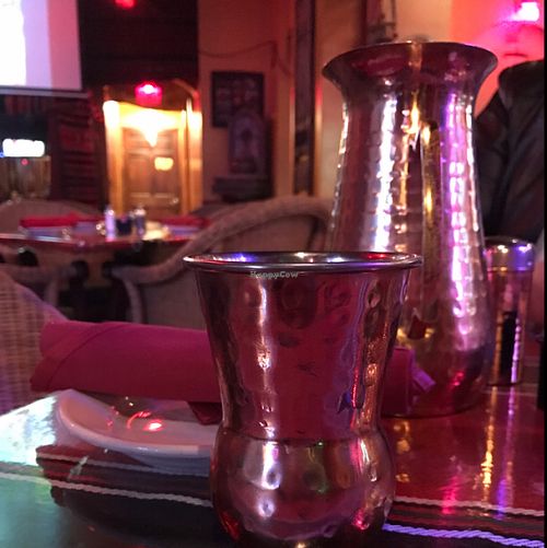 water cup & pitcher  at Ranoush in St Louis