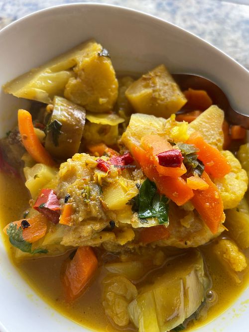 Mixed vegetable curry at Silver Spoon Kabobs in Gaithersburg