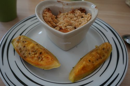 Apple Crumble at Green Rainbow in Paris