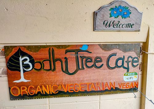 Sign at Bodhi Tree Cafe in Chiang Mai