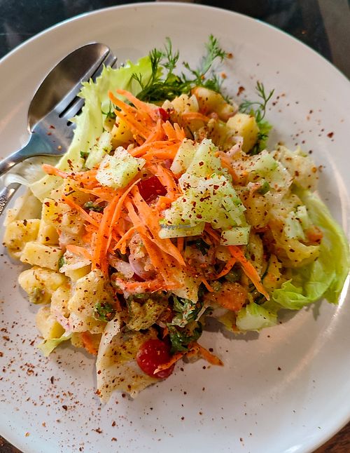 Vegan Potato Salad at Bodhi Tree Cafe in Chiang Mai