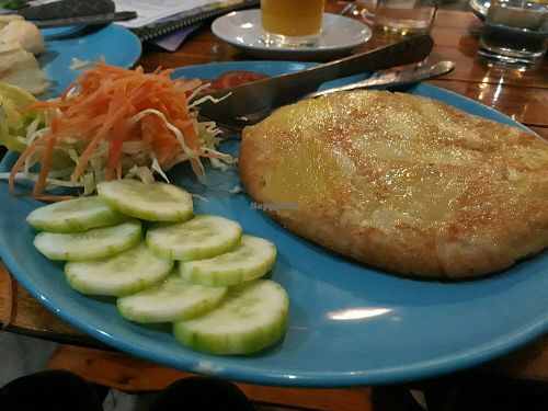 Potato and Onion Tortilla (vegan on request) at Bodhi Tree Cafe in Chiang Mai