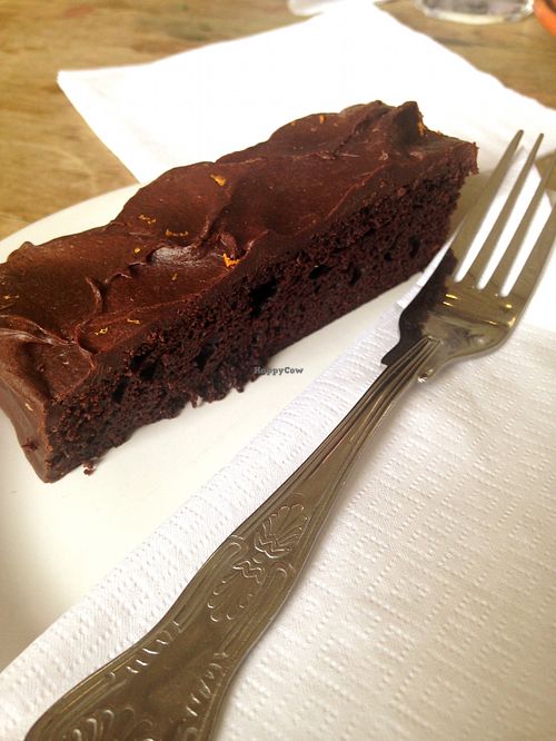 Vegan Choc Orange Cake. Heavenly. at Castle Farm Cafe in Bath