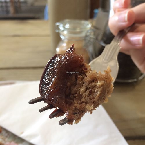 Raw chocolate caramel slice at Castle Farm Cafe in Bath