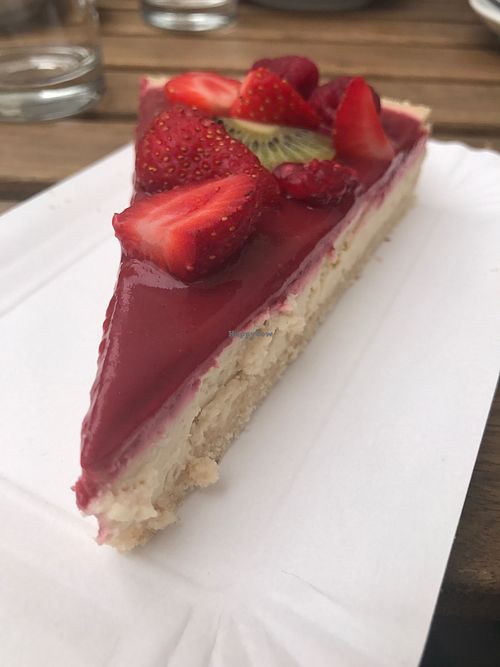 Strawberry cheesecake  at Barbarella Arkade in Ljubljana