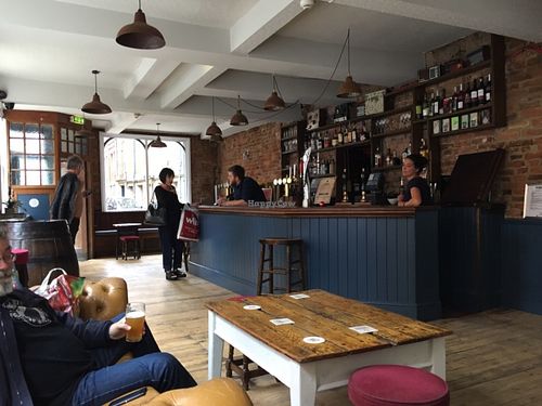 The bar at the Old Angel at The Angel Microbrewery in Nottingham