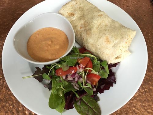 Vegan wrap at The Angel Microbrewery in Nottingham