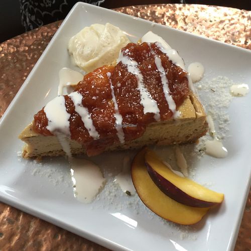 Vegan cheesecake at The Angel Microbrewery in Nottingham