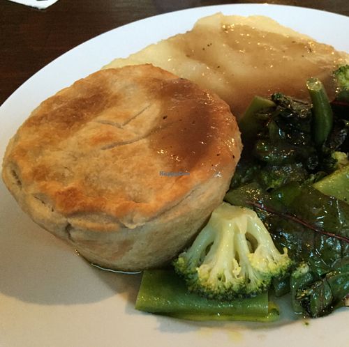Vegan pie and mash at The Angel Microbrewery in Nottingham