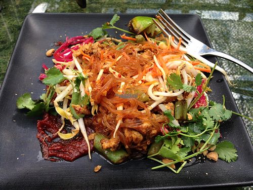 pad Thai noodles are made with beets at Vital Root in Denver