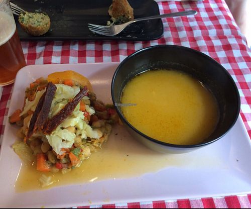 Cocido vegano at Distrito Vegano in Madrid