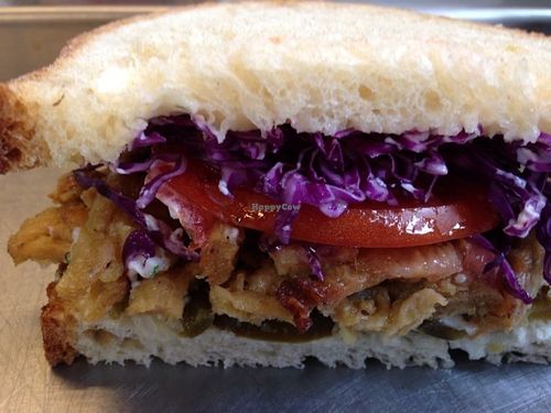 Looking into the vegan sandwich goodness at Goodwich in Portland